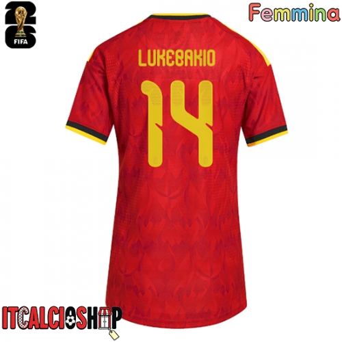 Belgio Dodi Lukebakio #14 Prima Maglia Femmina Mondiali 2026 Manica Corta